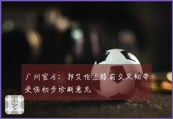 广州官方：郭艾伦左膝前交叉韧带受伤初步诊断意见